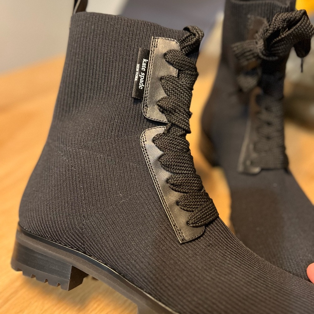 Kate Spade Merigue Women’s Combat Lace-up boots NEW